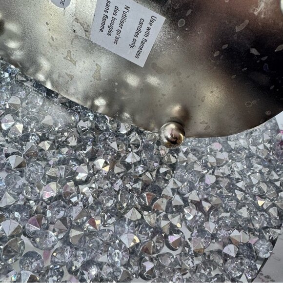 Crystal Embellished Silver Basket 🧺 bling rhinestone diamond storage basket - Picture 7 of 7